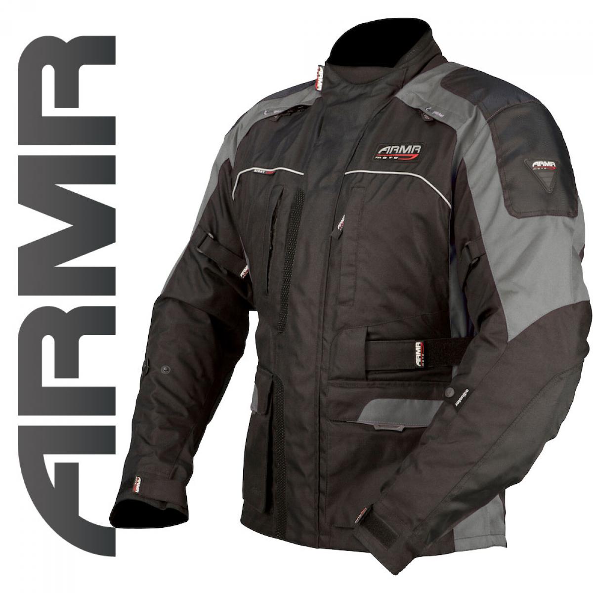 5xl Chaqueta moto textil cordura viajes chaqueta negro S M L XL XXL XXXL