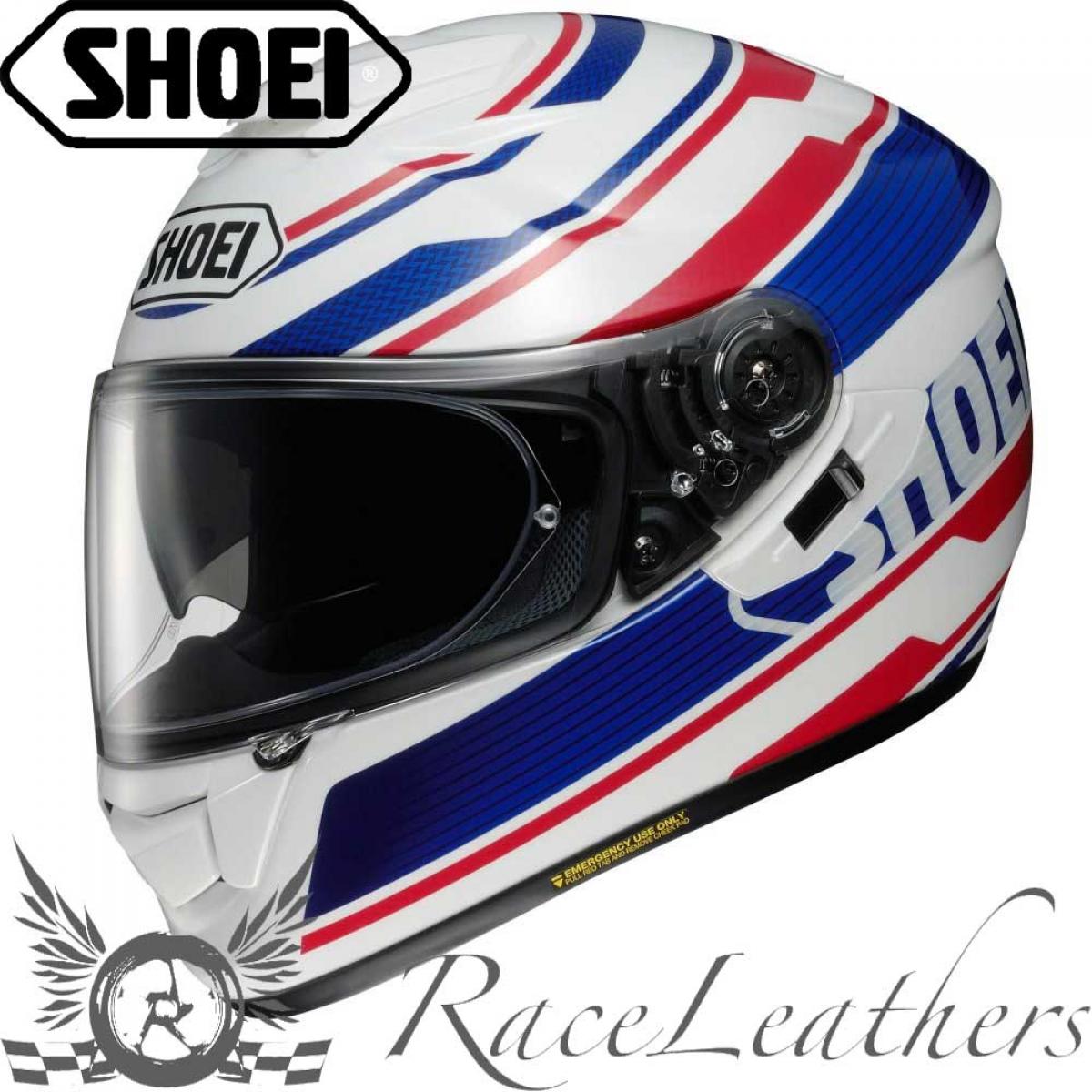 Shoei Gt Air Primal Tc2 Rouge Blanc Bleu Casque Moto Gratuit Pinlock