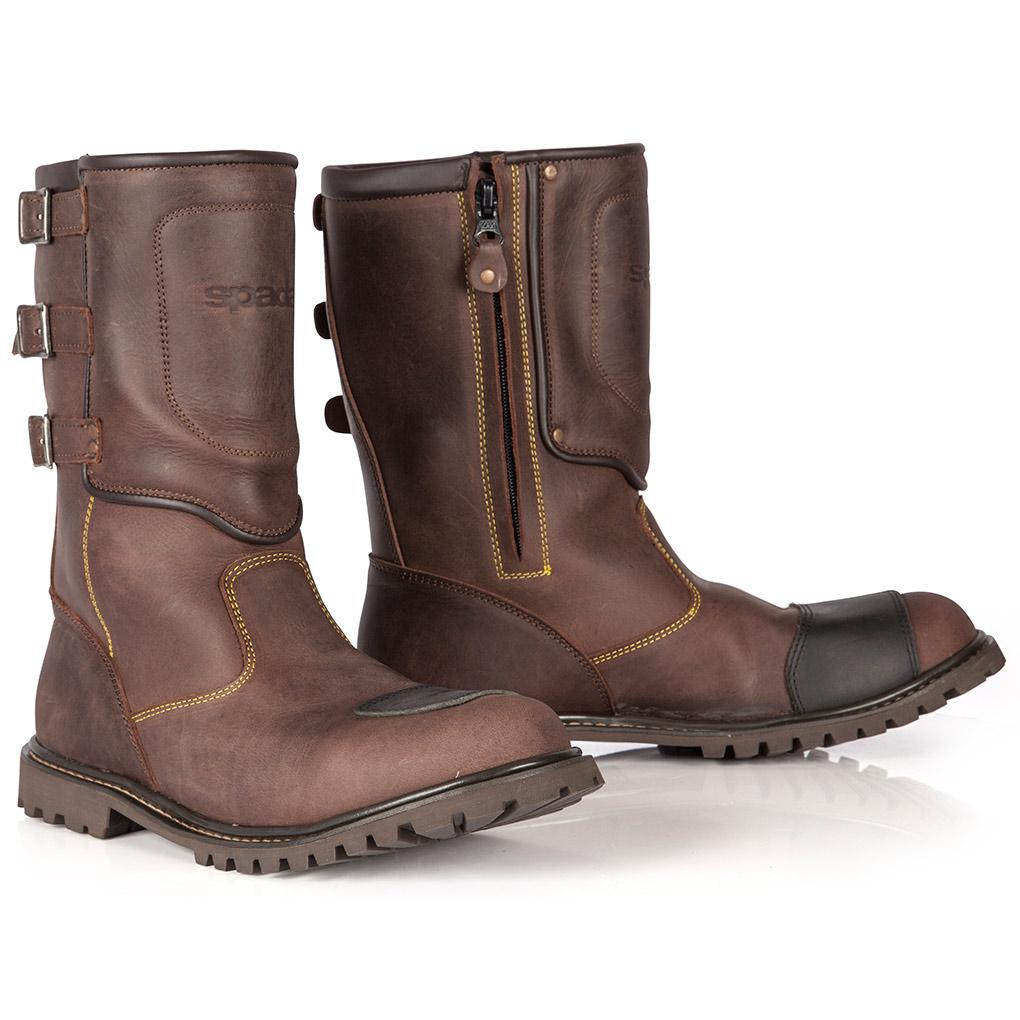 biker boots men brown
